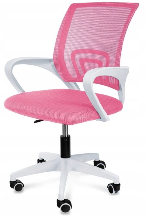 Fotel obrotowy do biurka VENTO PINK MESH Fotel obrotowy do biurka VENTO PINK MESH