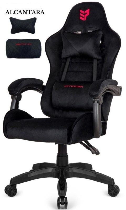Fotel obrotowy gamingowy HERO ENZO BLACK ALCANTARA Fotel obrotowy gamingowy HERO ENZO BLACK ALCANTARA