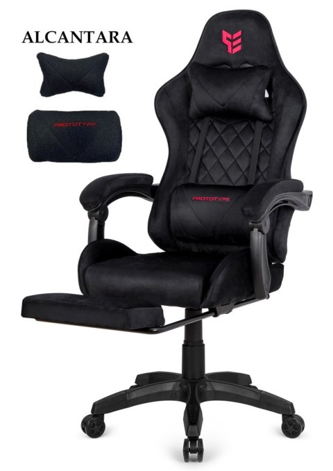Fotel obrotowy gamingowy HERO POKER PRO BLACK ALCANTARA Fotel obrotowy gamingowy HERO POKER PRO BLACK ALCANTARA