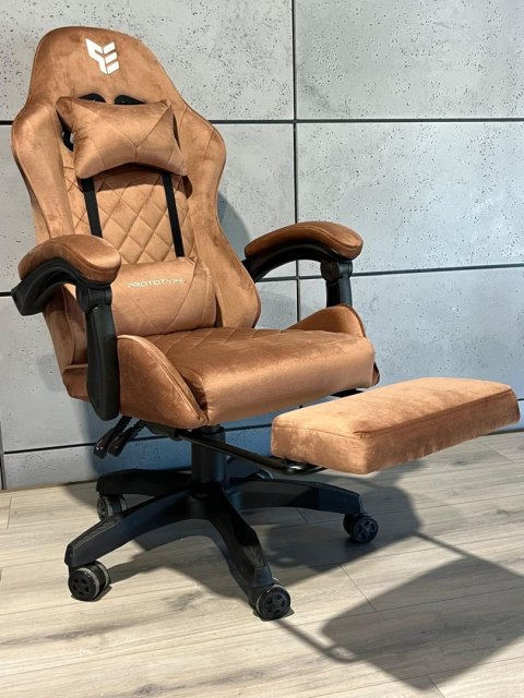 Fotel obrotowy gamingowy HERO POKER PRO BROWN ALCANTARA Fotel obrotowy gamingowy HERO POKER PRO BROWN ALCANTARA