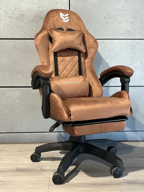 Fotel obrotowy gamingowy HERO POKER PRO BROWN ALCANTARA Fotel obrotowy gamingowy HERO POKER PRO BROWN ALCANTARA