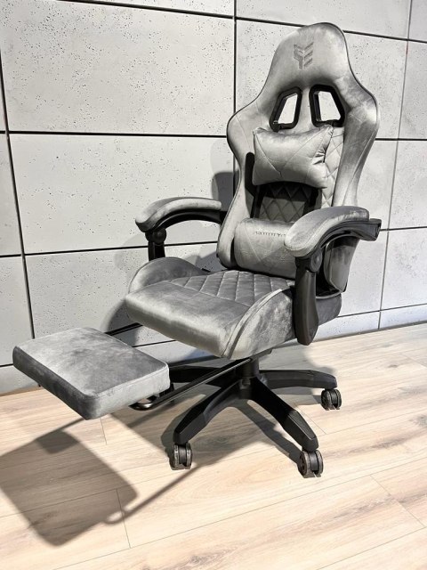 Fotel obrotowy gamingowy HERO POKER PRO GREY ALCANTARA Fotel obrotowy gamingowy HERO POKER PRO GREY ALCANTARA
