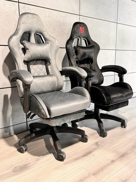 Fotel obrotowy gamingowy HERO POKER PRO GREY ALCANTARA Fotel obrotowy gamingowy HERO POKER PRO GREY ALCANTARA