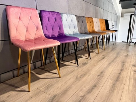 Krzesła tapicerowane BORGO VELVET zestaw 4 sztuk kolory do wyboru Krzesła tapicerowane BORGO VELVET zestaw 4 sztuk kolory do wyboru
