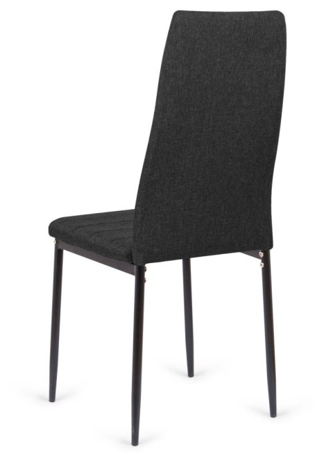 Krzesła tapicerowane zestaw 4 VALVA LINE FABRIC BLACK Krzesła tapicerowane zestaw 4 VALVA LINE FABRIC BLACK