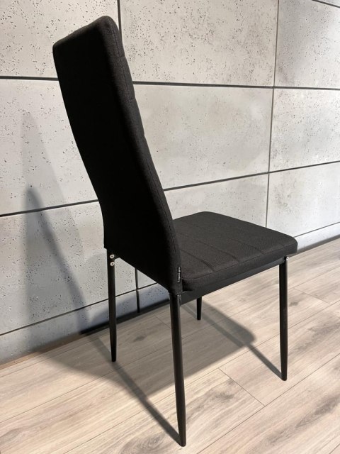 Krzesła tapicerowane zestaw 4 VALVA LINE FABRIC BLACK Krzesła tapicerowane zestaw 4 VALVA LINE FABRIC BLACK