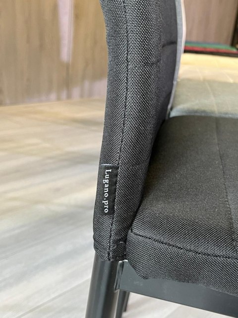 Krzesła tapicerowane zestaw 4 VALVA LINE FABRIC BLACK Krzesła tapicerowane zestaw 4 VALVA LINE FABRIC BLACK