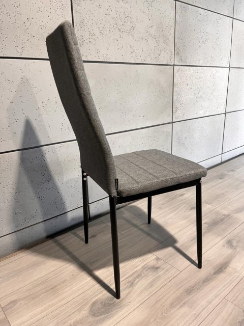 Krzesła tapicerowane zestaw 4 VALVA LINE FABRIC GREY Krzesła tapicerowane zestaw 4 VALVA LINE FABRIC GREY