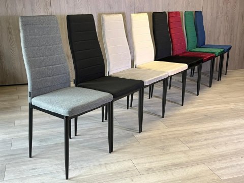 Krzesła tapicerowane zestaw 4 VALVA LINE FABRIC GREY Krzesła tapicerowane zestaw 4 VALVA LINE FABRIC GREY