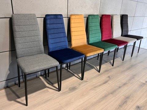 Krzesła tapicerowane zestaw 4 VALVA LINE FABRIC GREY Krzesła tapicerowane zestaw 4 VALVA LINE FABRIC GREY