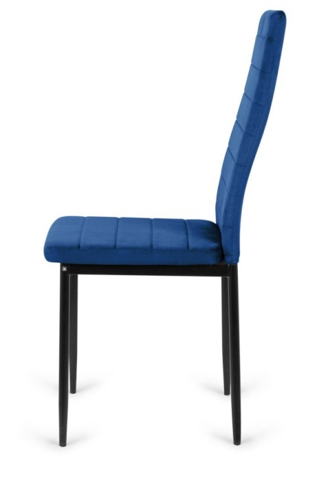 Krzesła tapicerowane zestaw 4 VALVA LINE VELVET BLUE Krzesła tapicerowane zestaw 4 VALVA LINE VELVET BLUE