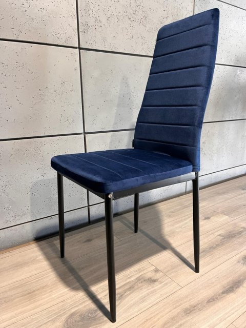 Krzesła tapicerowane zestaw 4 VALVA LINE VELVET BLUE Krzesła tapicerowane zestaw 4 VALVA LINE VELVET BLUE