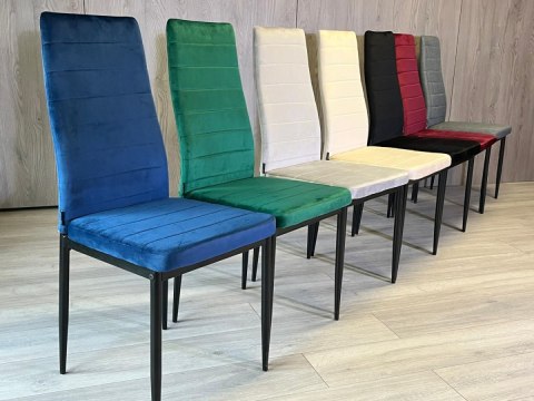 Krzesła tapicerowane zestaw 4 VALVA LINE VELVET BLUE Krzesła tapicerowane zestaw 4 VALVA LINE VELVET BLUE