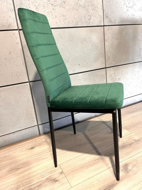 Krzesła tapicerowane zestaw 4 VALVA LINE VELVET GREEN Krzesła tapicerowane zestaw 4 VALVA LINE VELVET GREEN
