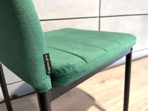 Krzesła tapicerowane zestaw 4 VALVA LINE VELVET GREEN Krzesła tapicerowane zestaw 4 VALVA LINE VELVET GREEN