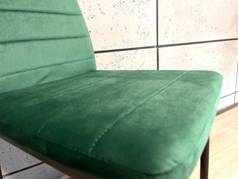 Krzesła tapicerowane zestaw 4 VALVA LINE VELVET GREEN Krzesła tapicerowane zestaw 4 VALVA LINE VELVET GREEN