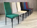 Krzesła tapicerowane zestaw 4 VALVA LINE VELVET GREEN