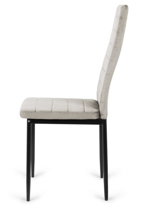 Krzesła tapicerowane zestaw 4 VALVA LINE VELVET GREY Krzesła tapicerowane zestaw 4 VALVA LINE VELVET GREY