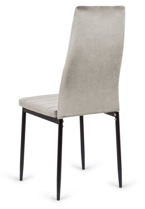 Krzesła tapicerowane zestaw 4 VALVA LINE VELVET GREY Krzesła tapicerowane zestaw 4 VALVA LINE VELVET GREY