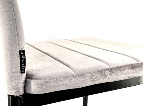 Krzesła tapicerowane zestaw 4 VALVA LINE VELVET GREY Krzesła tapicerowane zestaw 4 VALVA LINE VELVET GREY