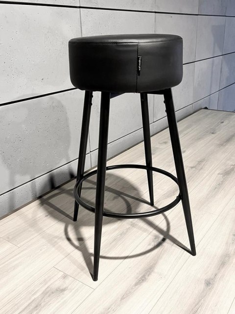 Krzesło barowe ASTI BLACK PU hoker BAR Krzesło barowe ASTI BLACK PU hoker BAR