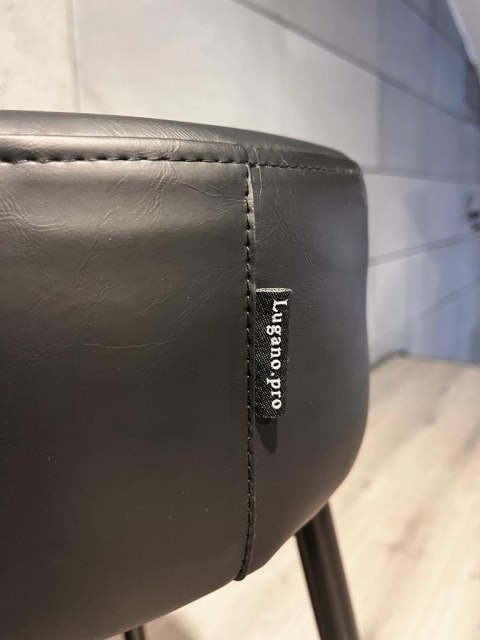 Krzesło barowe ASTI BLACK PU hoker BAR Krzesło barowe ASTI BLACK PU hoker BAR