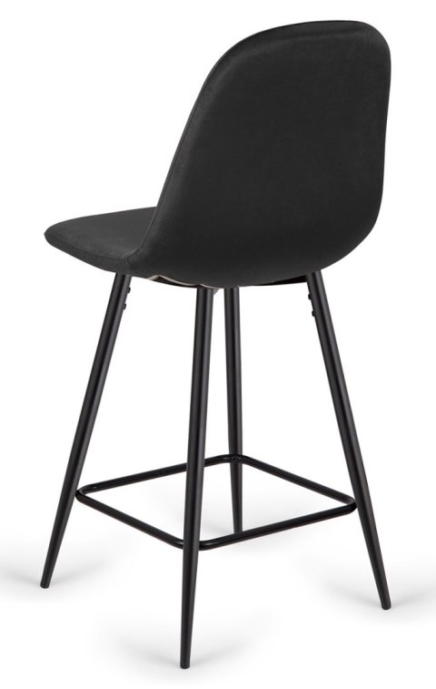 Krzesło barowe AVA BLACK VELVET hoker BAR Krzesło barowe AVA BLACK VELVET hoker BAR