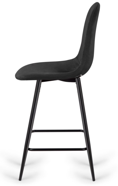 Krzesło barowe AVA BLACK VELVET hoker BAR Krzesło barowe AVA BLACK VELVET hoker BAR