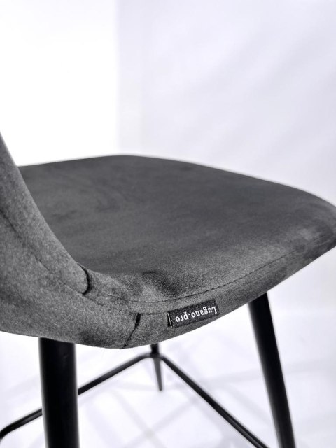 Krzesło barowe AVA BLACK VELVET hoker BAR Krzesło barowe AVA BLACK VELVET hoker BAR