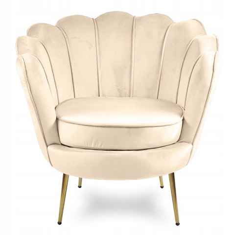 Krzesło Fotel Muszla Lugano DONNA VELVET BEIGE Krzesło Fotel Muszla Lugano DONNA VELVET BEIGE