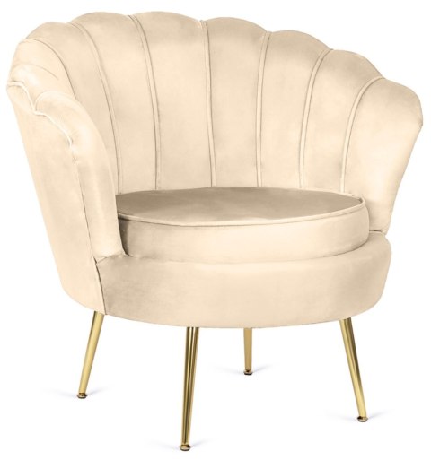 Krzesło Fotel Muszla Lugano DONNA VELVET BEIGE Krzesło Fotel Muszla Lugano DONNA VELVET BEIGE
