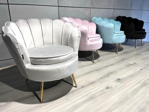 Krzesło Fotel Muszla Lugano DONNA VELVET BEIGE Krzesło Fotel Muszla Lugano DONNA VELVET BEIGE