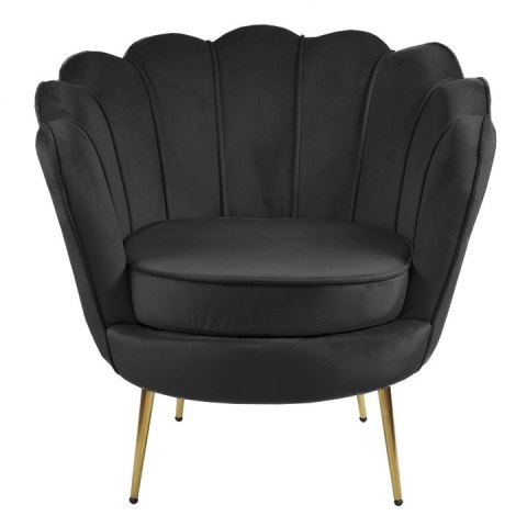 Krzesło Fotel Muszla Lugano DONNA VELVET BLACK Krzesło Fotel Muszla Lugano DONNA VELVET BLACK