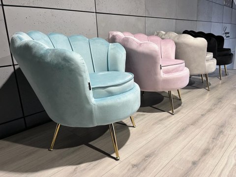 Krzesło Fotel Muszla Lugano DONNA VELVET MINT Krzesło Fotel Muszla Lugano DONNA VELVET MINT