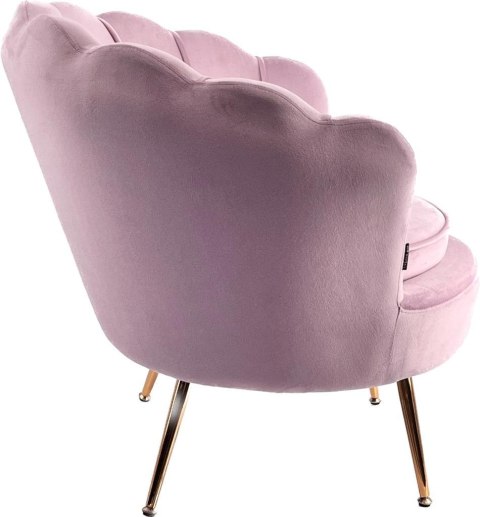 Krzesło Fotel Muszla Lugano DONNA VELVET PINK Krzesło Fotel Muszla Lugano DONNA VELVET PINK