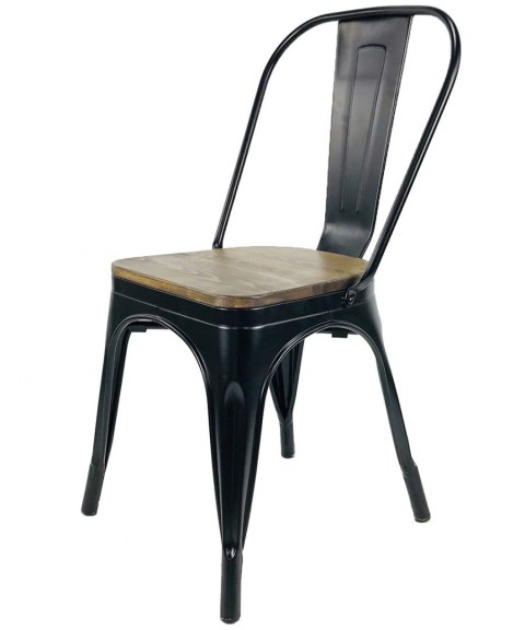 Krzesło metalowe loft CORSICA NERO OAK TOLIX Krzesło metalowe loft CORSICA NERO OAK TOLIX