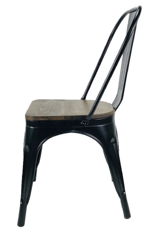 Krzesło metalowe loft CORSICA NERO OAK TOLIX Krzesło metalowe loft CORSICA NERO OAK TOLIX