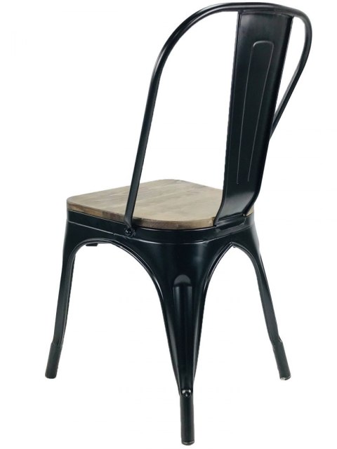 Krzesło metalowe loft CORSICA NERO OAK TOLIX Krzesło metalowe loft CORSICA NERO OAK TOLIX