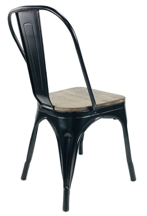 Krzesło metalowe loft CORSICA NERO OAK TOLIX Krzesło metalowe loft CORSICA NERO OAK TOLIX