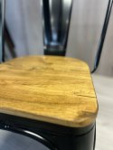 Krzesło metalowe loft CORSICA NERO OAK TOLIX