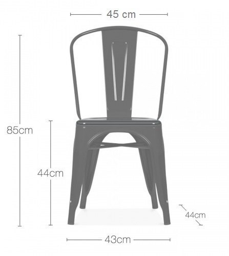 Krzesło metalowe loft CORSICA NERO OAK TOLIX Krzesło metalowe loft CORSICA NERO OAK TOLIX