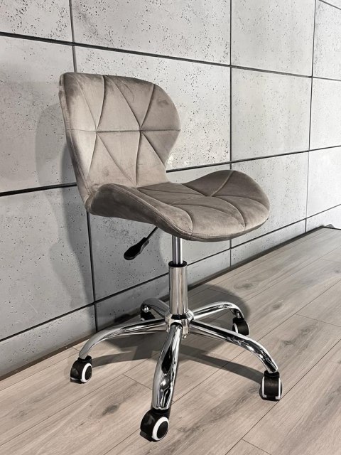 Krzesło obrotowe VASTO OFFICE VELVET GREY Krzesło obrotowe VASTO OFFICE VELVET GREY