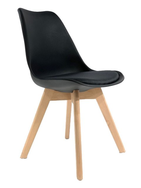 Krzesło skandynawskie MONZA BLACK - Black Fabric II Krzesło skandynawskie MONZA BLACK - Black Fabric II