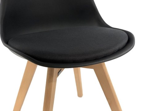 Krzesło skandynawskie MONZA BLACK - Black Fabric II Krzesło skandynawskie MONZA BLACK - Black Fabric II