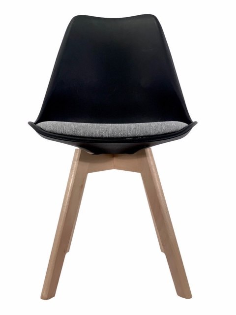 Krzesło skandynawskie MONZA BLACK - Grey Fabric II Krzesło skandynawskie MONZA BLACK - Grey Fabric II