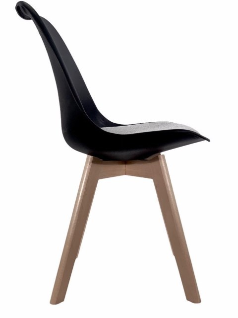 Krzesło skandynawskie MONZA BLACK - Grey Fabric II Krzesło skandynawskie MONZA BLACK - Grey Fabric II