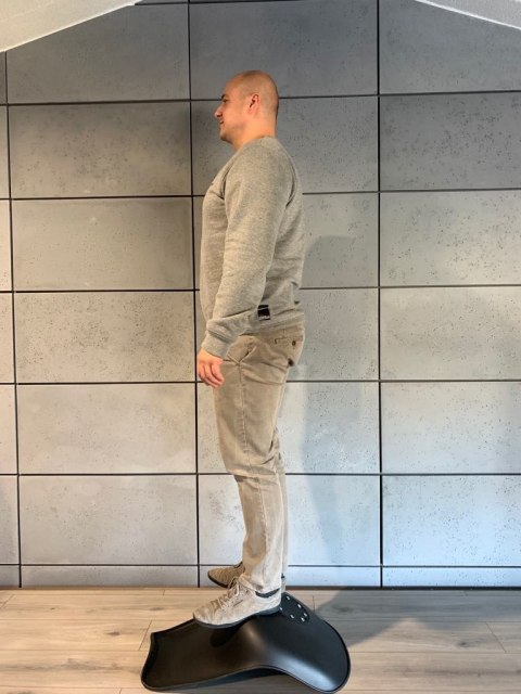 Krzesło skandynawskie MONZA BLACK - Grey PU Krzesło skandynawskie MONZA BLACK - Grey PU