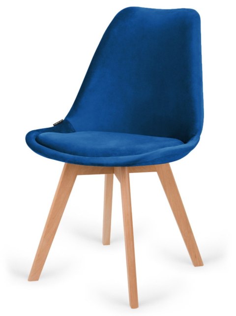 Krzesło skandynawskie MONZA GRANDE BLUE VELVET Krzesło skandynawskie MONZA GRANDE BLUE VELVET
