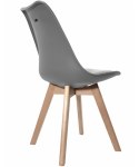 Krzesło skandynawskie MONZA LIGHT GREY - Grey Fabric II