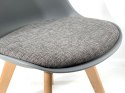 Krzesło skandynawskie MONZA LIGHT GREY - Grey Fabric II